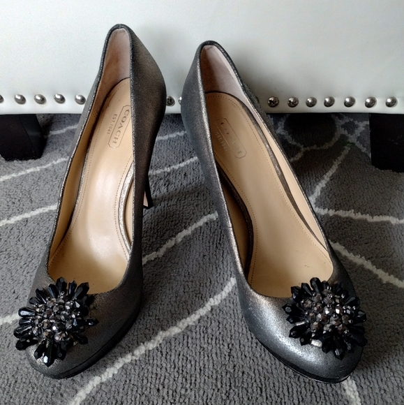 Coach 👠Metallic Bergen Heels - Picture 7 of 16